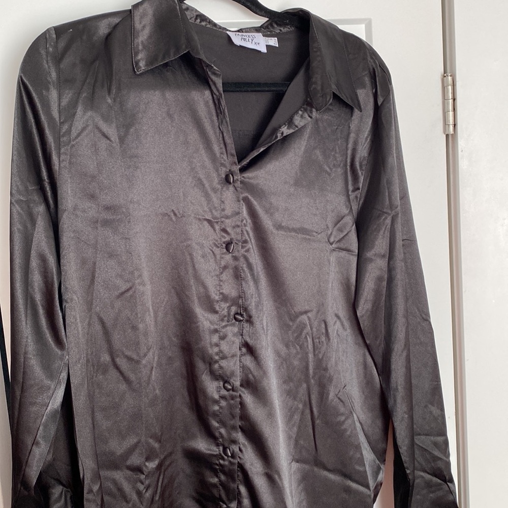 Princess Polly 90210 satin shirt mini dress - Picture 4 of 5